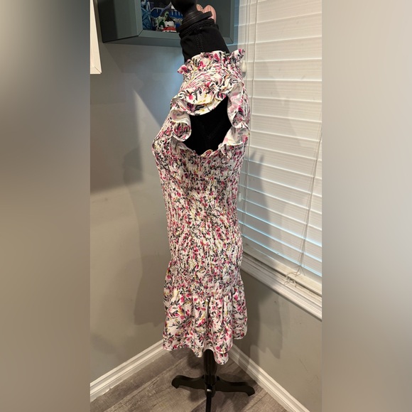 FRENCH‎ CONNECTION Flores Verona Smocked Mini Dress - Picture 7 of 8